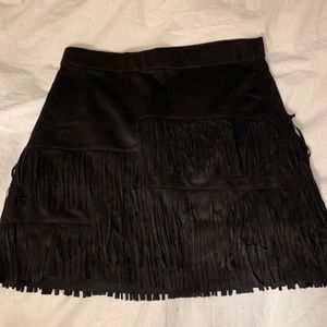 Zara fringed mini skirt